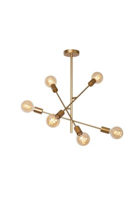 LAMPARA COLGANTE LESTER DORADO MATE 6XE27