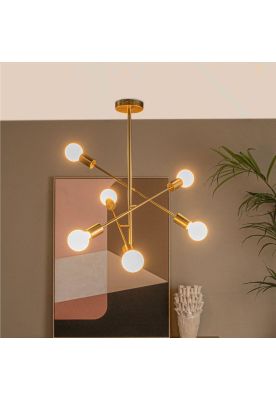 Imagen 2 del producto LAMPARA COLGANTE LESTER DORADO MATE 6XE27