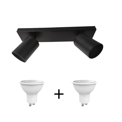 Pack Barra Runner 2 Luces Negro