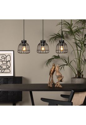 Imagen 2 del producto LAMPARA COLGANTE FILOX NEGRO 3XE27