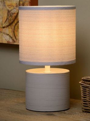 Imagen 2 del producto LAMPARA DE MESA GREASBY GRIS 1xE14