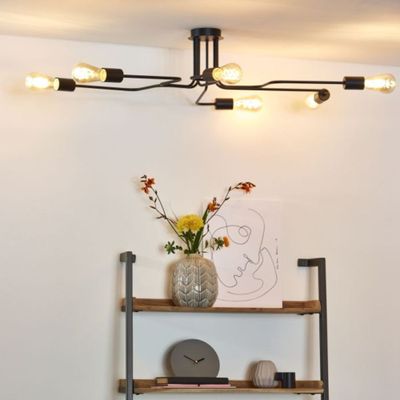 Imagen 2 del producto Lámpara de Techo Lester NEgro 6XE27