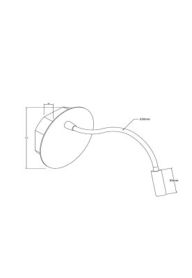 Imagen 2 del producto APLIQUE LECTURA JOLIJN BRONCE RECARGABLE LUZ CALIDA