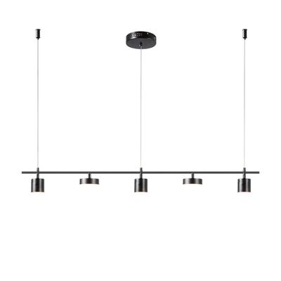 LAMPARA COLGANTE LINEAL HARPES NEGRO 5 LUCES