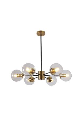 LAMPARA COLGANTE GRACE MIX BRONCE 6 LUCES