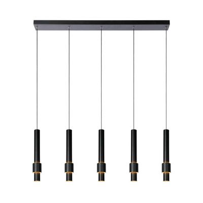 LAMPARA COLGANTE LINEAL MARGARY NEGRO 5 LUCES LED 2700K