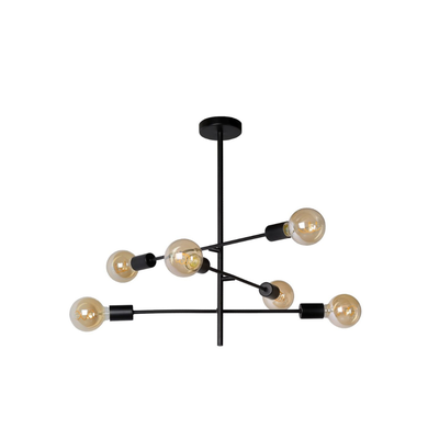 Lámpara Colgante Lester Negro 6xE27