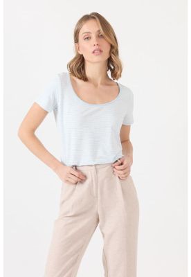 Imagen 1 del producto Polera denim rayas manga corta PRIVILEGE