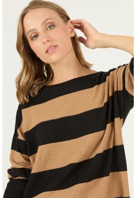 Imagen 2 del producto Sweater con lana negro rayas PRIVILEGE 2423