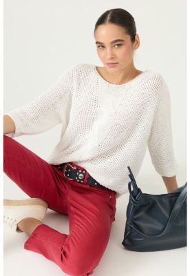 Imagen 2 del producto Sweater blanco trenzas PRIVILEGE 2971