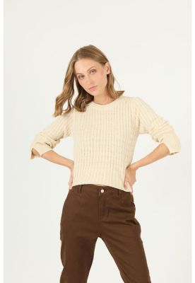 Sweater beige trenzado PRIVILEGE 2428