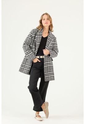 Imagen 2 del producto Abrigo negro cuadros PRIVILEGE 2332