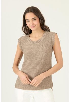 Imagen 2 del producto Polera tejida beige PRIVILEGE 2961