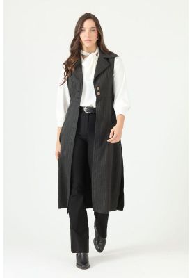 Imagen 2 del producto Tapado gris oscuro rayas PRIVILEGE 2226