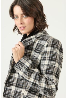 Imagen 2 del producto Chaqueta con wool blend negra cuadros PRIVILEGE 2704