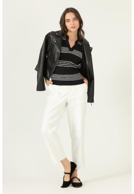 Polera negra rayas PRIVILEGE 2873