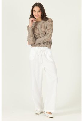 Pantalon de lyocell straight blanco PRIVILEGE 2863