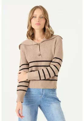 Sweater beige rayas PRIVILEGE 2695