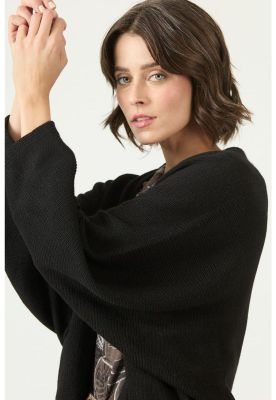 Imagen 2 del producto Tapado tejido negro PRIVILEGE 2767