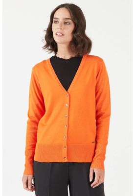 Cardigan naranjo