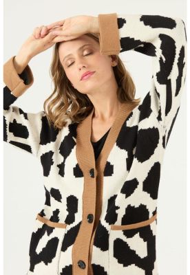 Imagen 2 del producto Cardigan crudo animal print PRIVILEGE 2212