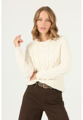 Imagen 2 del producto Sweater crema trenzado PRIVILEGE 2214
