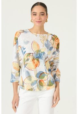 Imagen 2 del producto Polera azul flores PRIVILEGE 2867