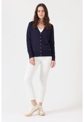 Cardigan azul marino manga larga PRIVILEGE