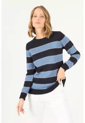 Sweater azul marino rayas PRIVILEGE 2427