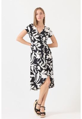 Imagen 1 del producto Vestido negro estampado PRIVILEGE 1146