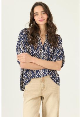 Blusa azul marino estampada PRIVILEGE 2920