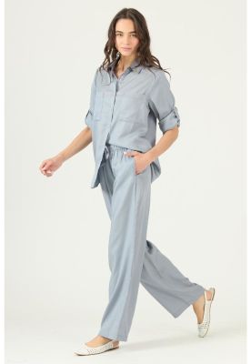 Blusa de lyocell celeste PRIVILEGE 2909