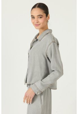 Imagen 2 del producto Chaqueta de lyocell gris claro PRIVILEGE 2849