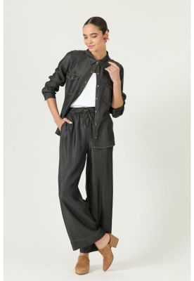 Blusa de lyocell negra PRIVILEGE 2908