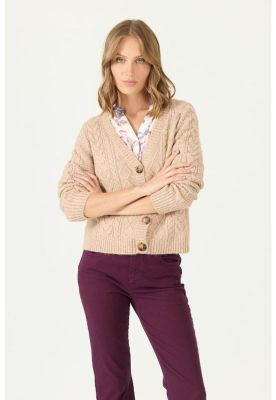 Cardigan caramelo trenzado PRIVILEGE 2216