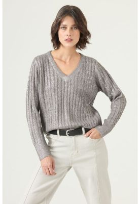 Sweater plata trenzas PRIVILEGE 2653
