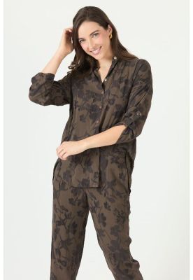 Blusa cafe moro estampada PRIVILEGE 2396