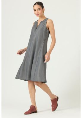 Vestido de lyocell gris PRIVILEGE 2902