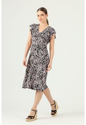 Vestido negro estampado PRIVILEGE 1373