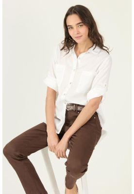 Blusa de lyocell blanca PRIVILEGE 2910