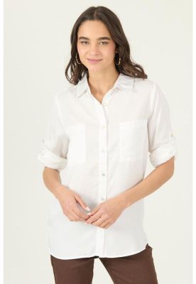 Imagen 2 del producto Blusa de lyocell blanca PRIVILEGE 2910