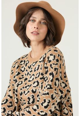 Sweater camel animal print PRIVILEGE 2659