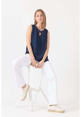 Imagen 1 del producto Blusa azul marino PRIVILEGE 1170