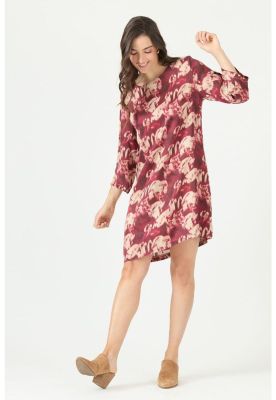 Vestido burdeo estampado PRIVILEGE 2342