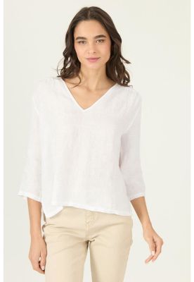 Imagen 2 del producto Blusa de lino blanca PRIVILEGE 2918