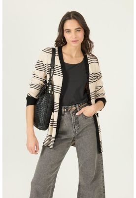 Imagen 1 del producto Tapado tejido beige rayas PRIVILEGE 2968