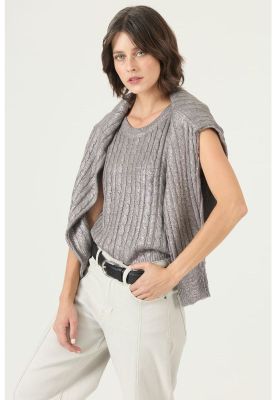 Sweater plata trenzas PRIVILEGE 2654