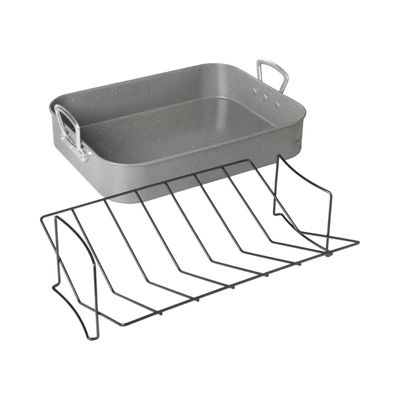 Imagen 2 del producto Fuente c/ Mango-Rejilla para Asar Acero Carbono Gibson Home