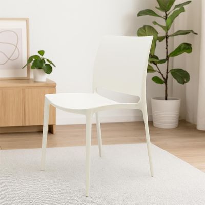 Imagen 2 del producto Silla Plástico Apilable Deco Dresden Blanca Escandinavia