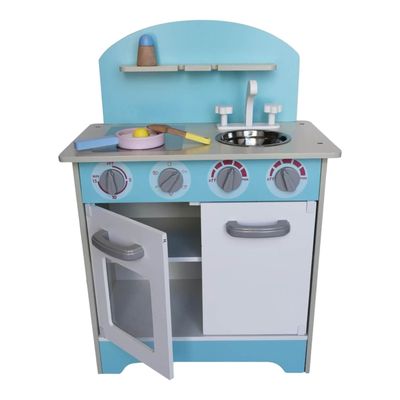 Cocina De Madera Celeste + Accesorios 45X26X645Cms Gamepower